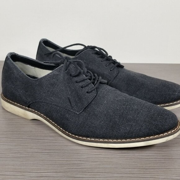 The Rail Austin Oxford Dress Shoe, Charcoal Textile, Mens Size 10 / 43 - Picture 1 of 12